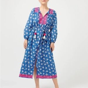 J. Crew Belted Tunic dress in Night Sky block print (Style AP194)